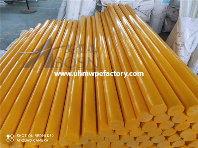 Пластиковая желтая цветная панель PE HDPE Rod UHMWPE Bar Rod